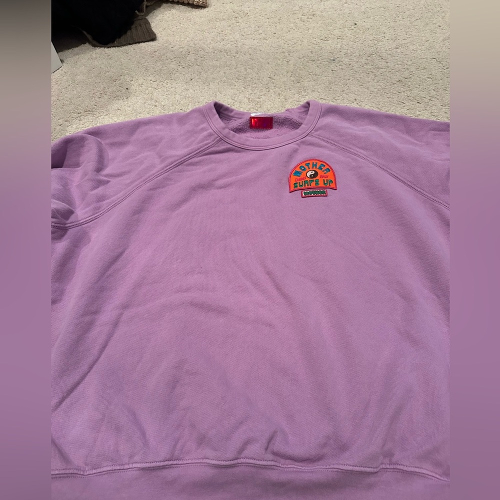 Mother Denim lavender Surfs Up sweatshirt - worn once 
Comfy and soft!